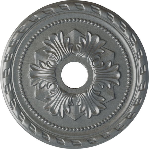 Ekena Millwork Palmetto Ceiling Medallion (Fits Canopies up to 5"), 20 7/8"OD x 3 5/8"ID x 1 5/8"P, Platinum CM20PMPLS - main